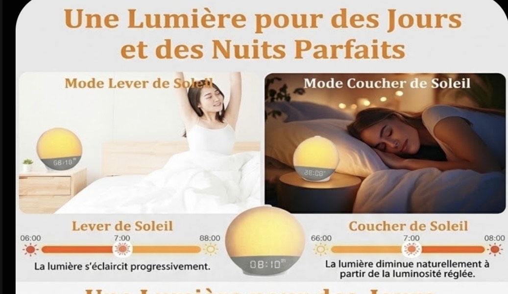 Le réveil Lumineux à simulation d'Aube
