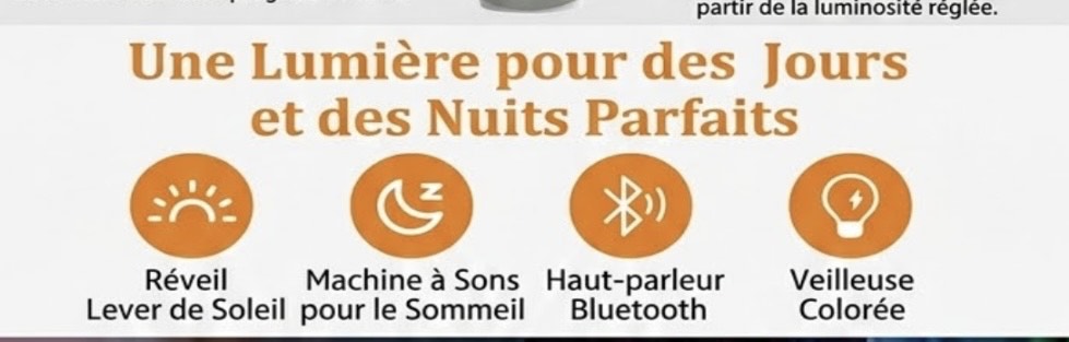 Le réveil Lumineux à simulation d'Aube