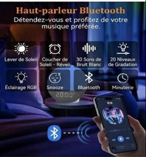 Le réveil Lumineux à simulation d'Aube